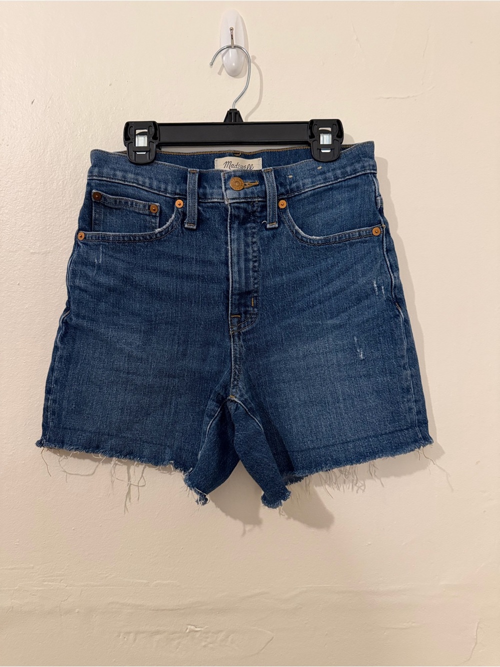 Madewell Dark Blue High- Rise Denim Jean Shorts Size 24